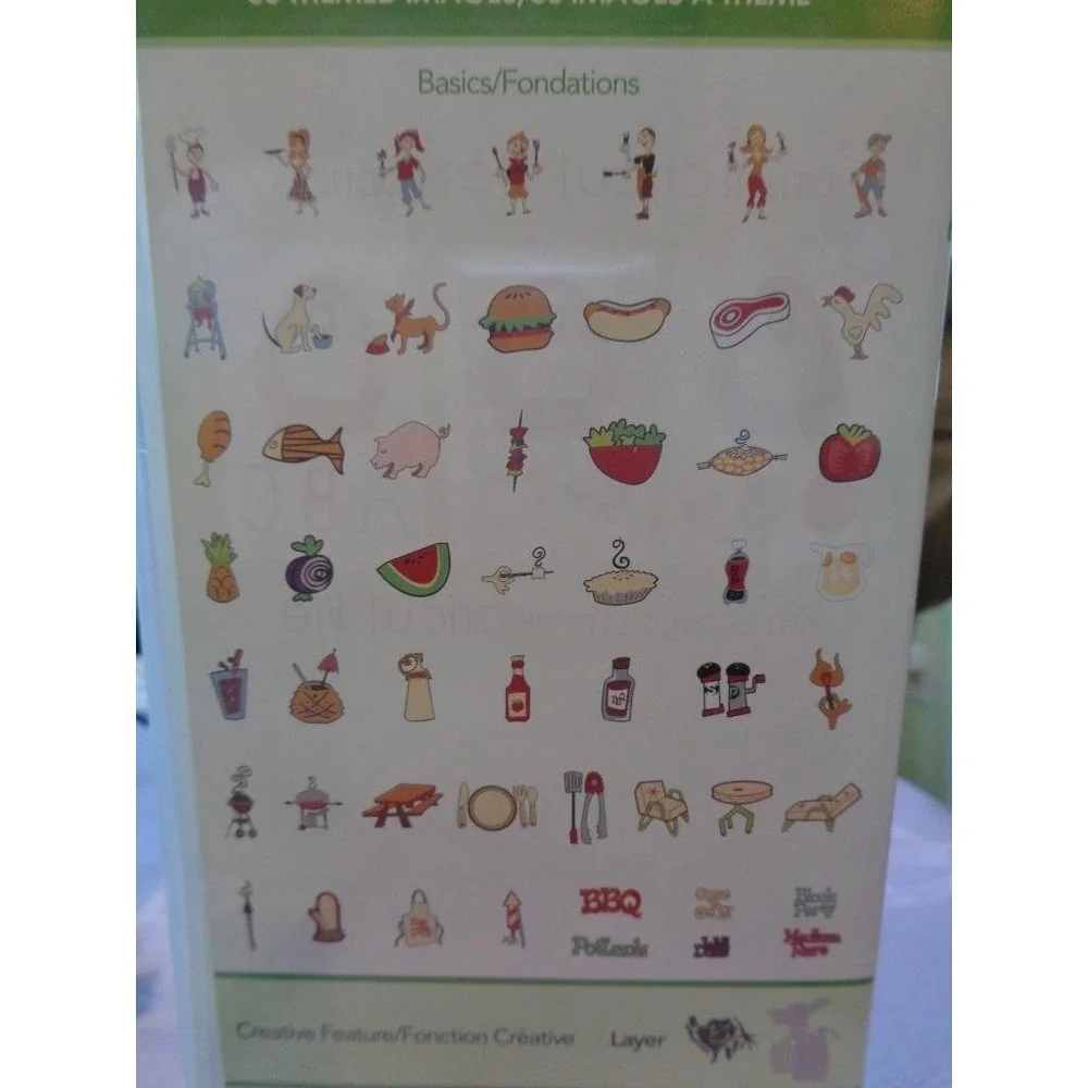 Cricut Lite BLOCK PARTY Cartridge BBQ Scrapbooking